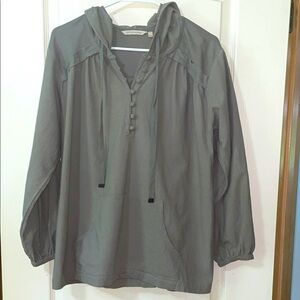 Soft Surroundings Heather Gray Hooded Top